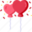 balloons, heart, love, valentine, romance 
