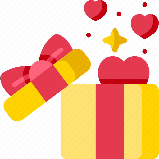 Gift, present, box, love, valentine, heart, romance icon - Download on Iconfinder