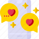 chat, message, email, communication, love, heart, valentine