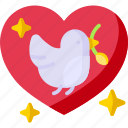 bird, animal, heart, love, valentine, romance