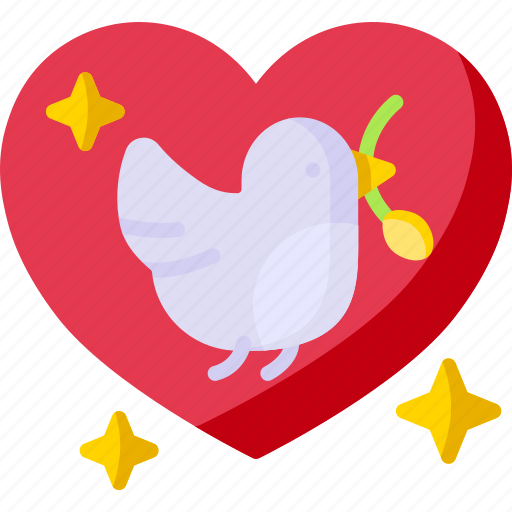 Bird, animal, heart, love, valentine, romance icon - Download on Iconfinder
