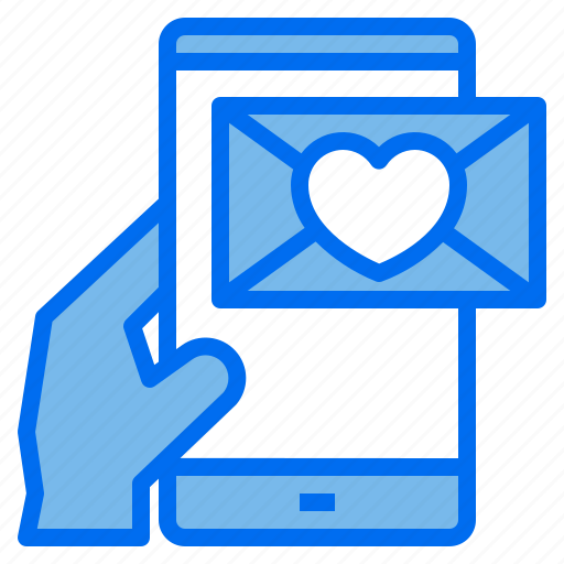 Heart, love, message, smartphone, phone, mail, letter icon - Download on Iconfinder