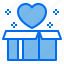 heart, love, open, box, delivery 
