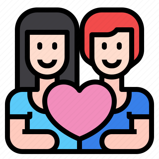 Heart, love, relationship, female, together, couple, lover icon - Download on Iconfinder