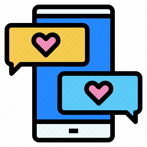 Heart, love, chat, phone, message icon - Download on Iconfinder