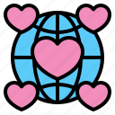 heart, love, global