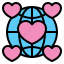 heart, love, global 