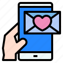 heart, love, message, smartphone, phone, mail, letter