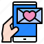 heart, love, message, smartphone, phone, mail, letter 