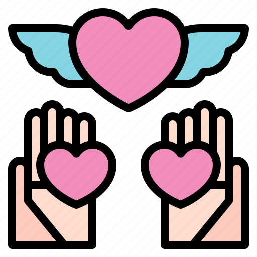 Love, care, hand, wing, peace icon - Download on Iconfinder
