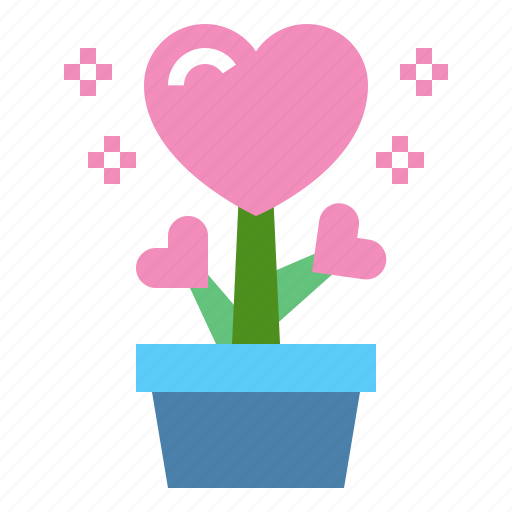 Heart, love, floral, plant, flower icon - Download on Iconfinder