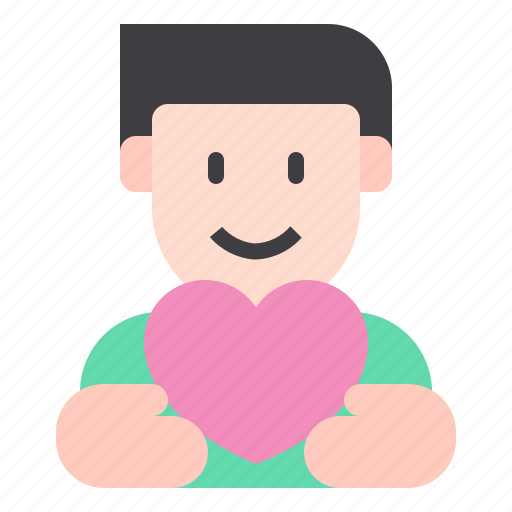 Heart, love, male, man icon - Download on Iconfinder