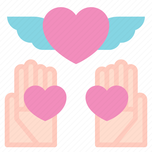 Love, care, hand, wing, peace icon - Download on Iconfinder