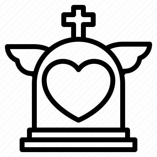Heart, love, tombstone icon - Download on Iconfinder