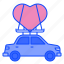 car, love, romantic, heart, valentine, freight, carry 