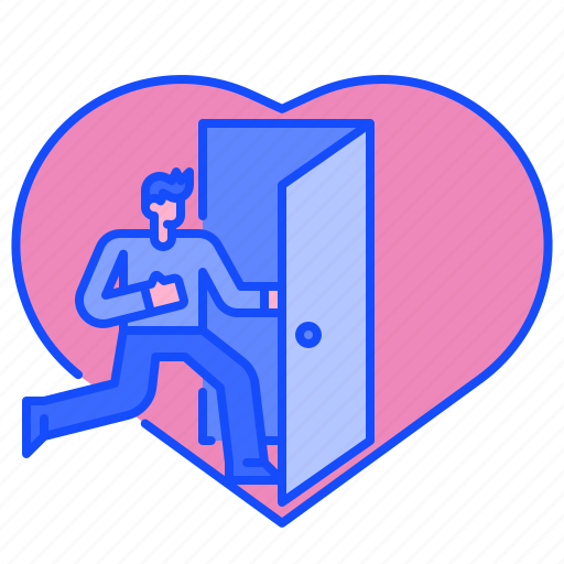 Door, heart, valentine, love, romantic, in, passion icon - Download on Iconfinder