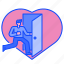 door, heart, valentine, love, romantic, in, passion 