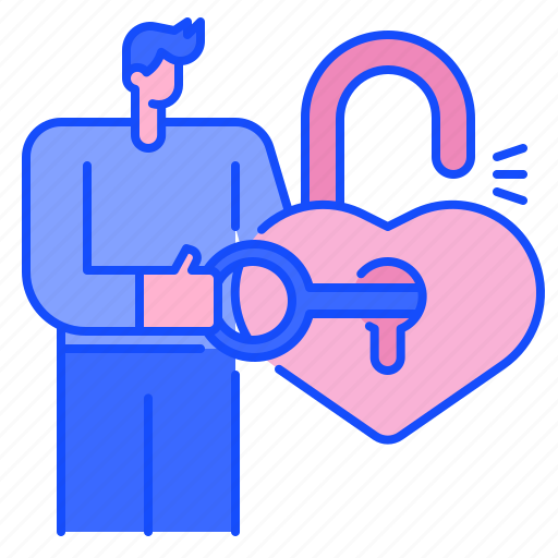 Key, unlock, lock, heart, secure, romance, security icon - Download on Iconfinder