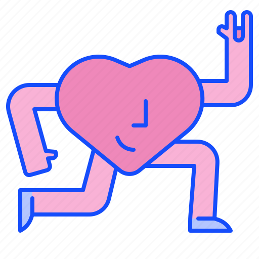 Love, heart, run, valentine, hand, running, avatar icon - Download on Iconfinder