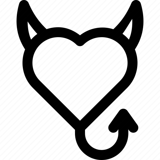Heart, romance, love devil, romantic icon - Download on Iconfinder