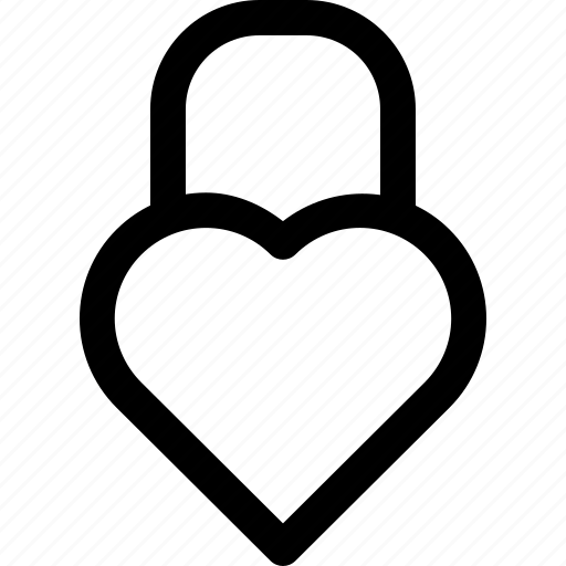 Heart, romance, love padlock, romantic icon - Download on Iconfinder