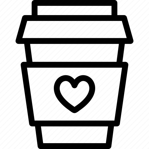Love, romantic, valentines day, heart, coffee, coffee cup, paper cup icon - Download on Iconfinder