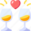 love, romantic, valentines day, heart, celebration, champagne, party, glasses 