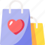 love, romantic, valentines day, heart, shopping, shopping bag, gift, present, gift bag 