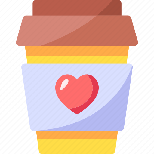 Love, romantic, valentines day, heart, coffee, coffee cup, paper cup icon - Download on Iconfinder