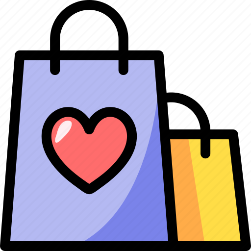 Love, romantic, valentines day, heart, shopping, shopping bag, gift icon - Download on Iconfinder
