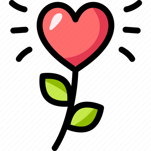 Love, romantic, valentines day, heart, flower, romance, feelings icon - Download on Iconfinder