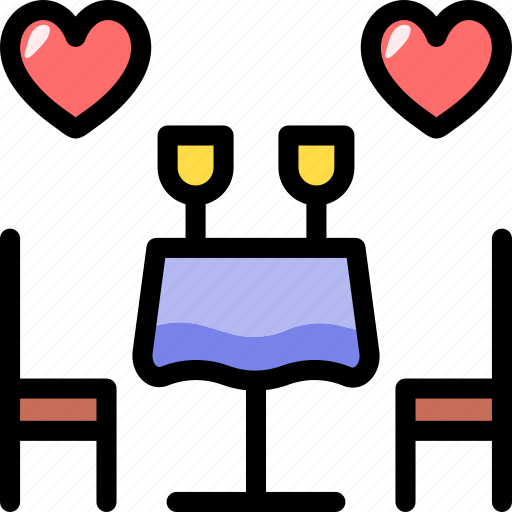 Love, romantic, valentines day, heart, restaurant, dating, date icon - Download on Iconfinder