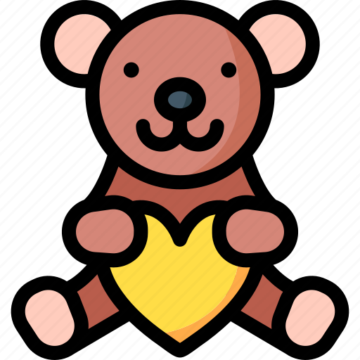 Love, romantic, valentines day, heart, teddy bear, teddy, bear icon - Download on Iconfinder