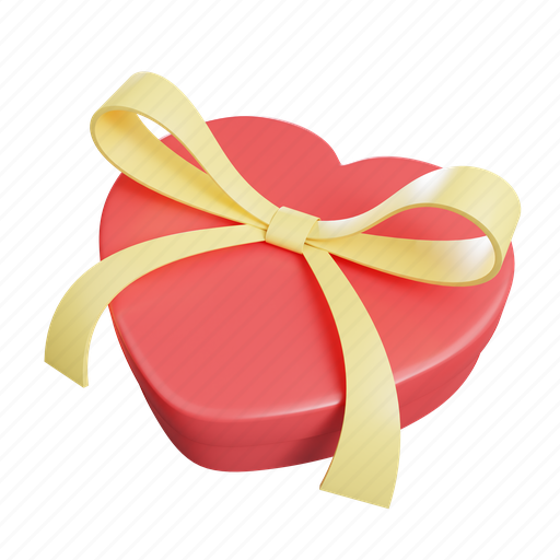 Gift, box, heart, like, love, marriage, romance 3D illustration - Download on Iconfinder
