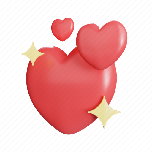 Star, hearts, like, love, marriage, romance, wedding 3D illustration - Download on Iconfinder