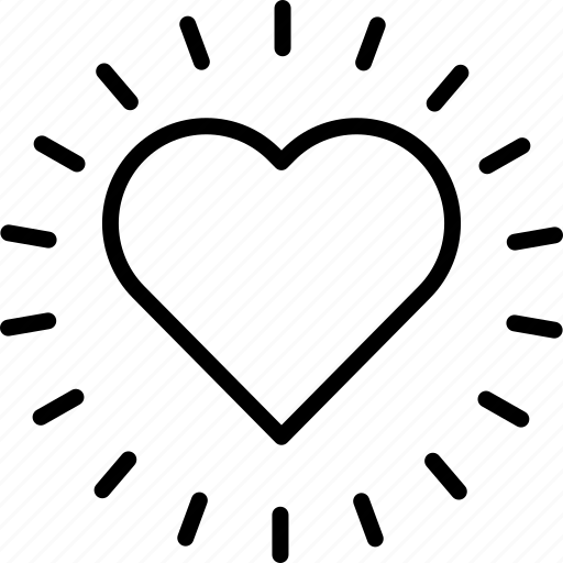 Love, shine, valentine, heart, romance icon - Download on Iconfinder