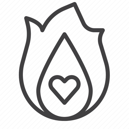 Burning, heart, flame, love icon - Download on Iconfinder