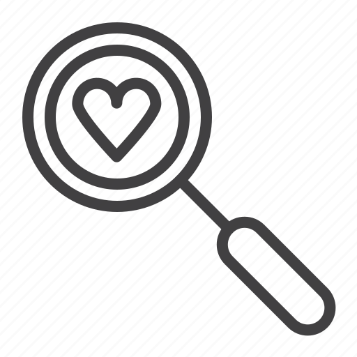 Heart, search, magnifying, love icon - Download on Iconfinder