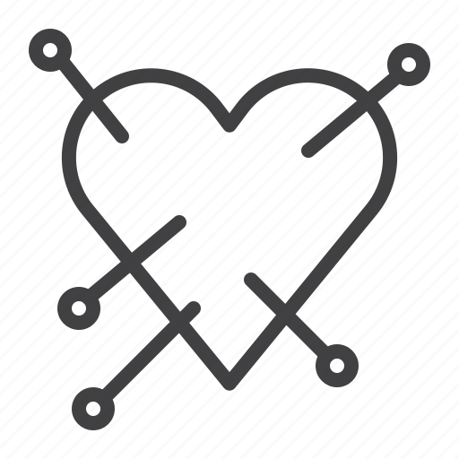 Heart, voodoo, pin, love icon - Download on Iconfinder