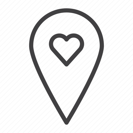 Location, pin, love, heart icon - Download on Iconfinder