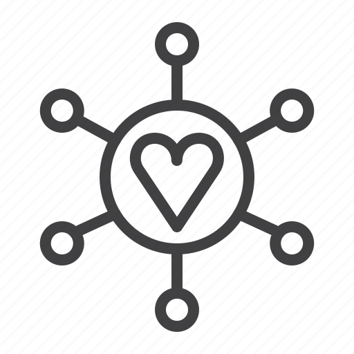 Love, heart, connection, network icon - Download on Iconfinder
