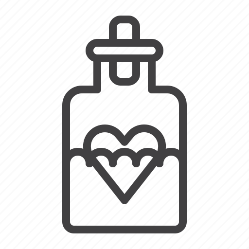 Perfume, heart, bottle, love icon - Download on Iconfinder
