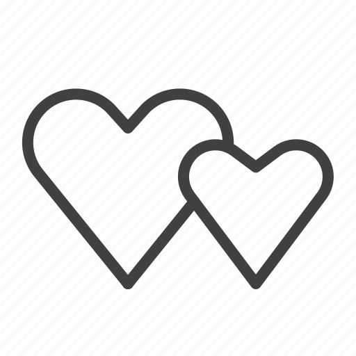 Two, hearts, couple, love icon - Download on Iconfinder