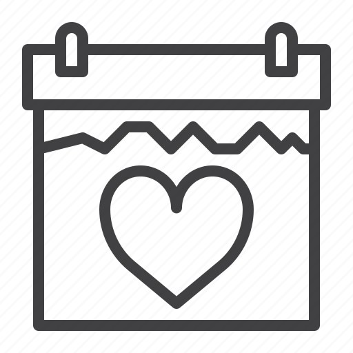 Valentine, calendar, heart, romantic icon - Download on Iconfinder