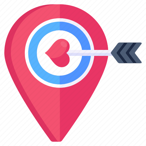 Dating location, romantic location, favorite location, target location, dating point icon - Download on Iconfinder