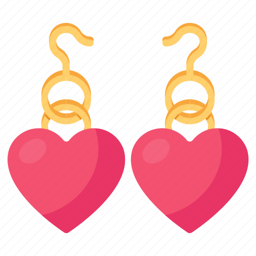 Love earring, valentine earrings, heart earring, earrings, jewelry icon - Download on Iconfinder