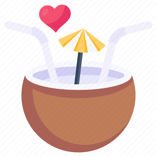 Coconut drink, coconut water, beverage, coconut milk, healthy drink icon - Download on Iconfinder