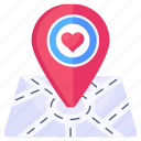 romantic location, dating location, romantic place, location pin, navigation
