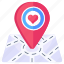 romantic location, dating location, romantic place, location pin, navigation 