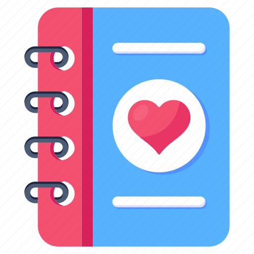 Romantic diary, love diary, notepad, love story, romantic story icon - Download on Iconfinder